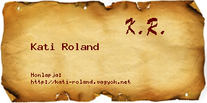 Kati Roland névjegykártya